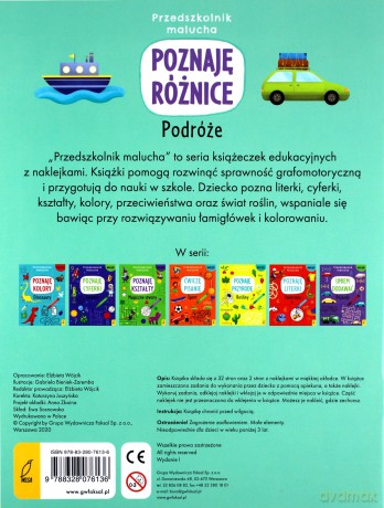 Przedszkolnik malucha Poznaję różnice Podróże [KSIĄŻKA]
