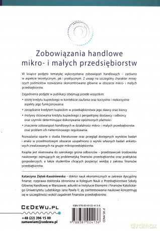 Zobowiązania handlowe mikro- i małych przedsiębiorstw - Katarzyna Ziętek-Kwaśniewska [KSIĄŻKA]