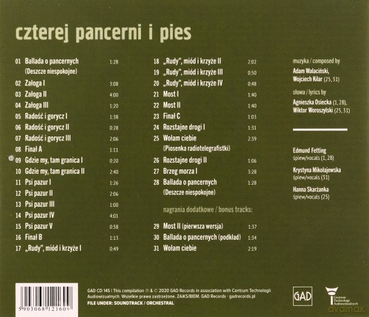 Czterej pancerni i pies soundtrack [CD]