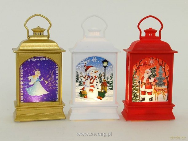 Lampka Bałwanek/ Mikołaj/ Anioł 12/240