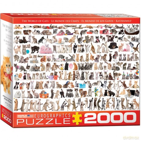 EUROGRAPHICS 2000 el. Świat kotów 8220-0580 [PUZZLE]