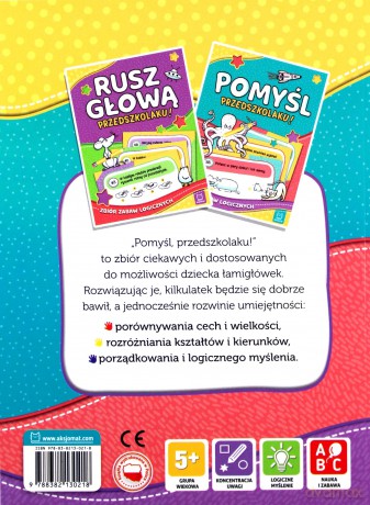 Pomyśl, przedszkolaku! Zbiór zabaw logicznych [KSIĄŻKA]