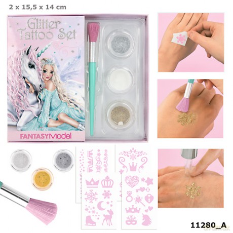 Zestaw brokatowych tatuaży Fantasy Friends 11280A