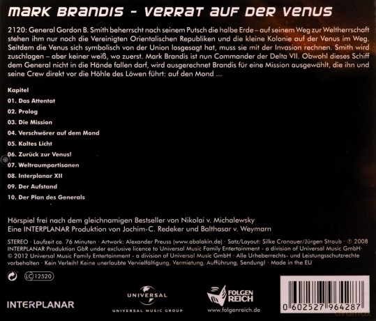 Brandis Mark: 02 Verrat Auf Der Venus [CD]