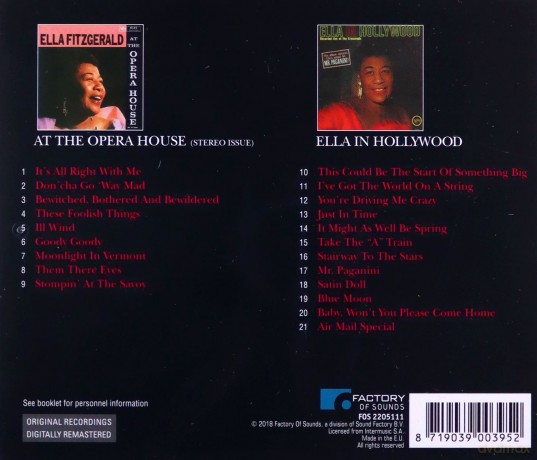 Fitzgerald Ella: At The Opera House/In Hol [CD]
