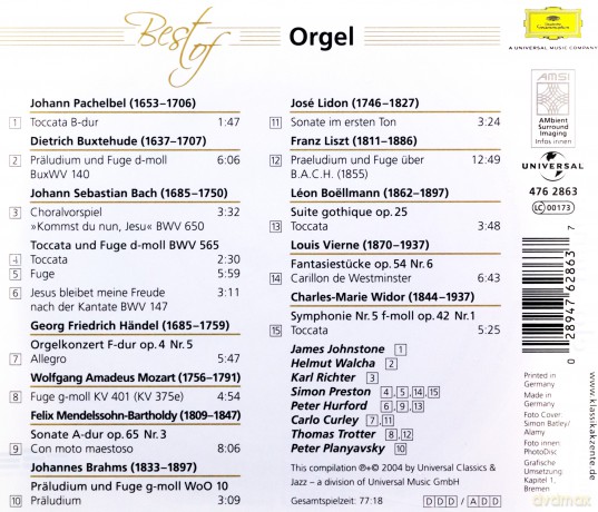 Best Of Orgel [CD]