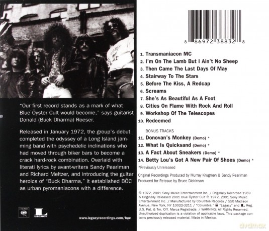 Blue Oyster Cult: Blue Oyster Cult [CD]