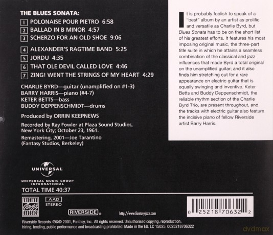 Byrd Charlie: Blues Sonata [CD]