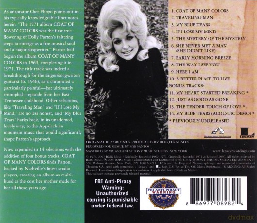 Parton Dolly: Coat Of Many Colors [CD]