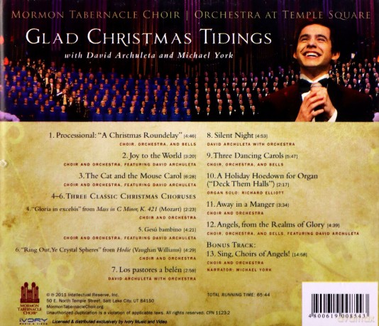 Mormon Tabernacle Choir: Glad Christmas [CD]