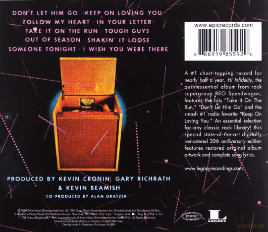 Reo Speedwagon: Hi Infidelity [CD]