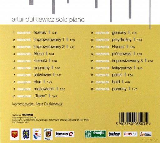 Artur Dutkiewicz: Mazurki [CD]
