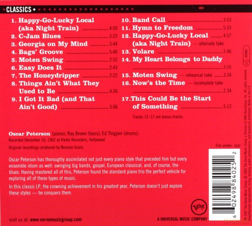 Peterson Oscar: Night Train [CD]
