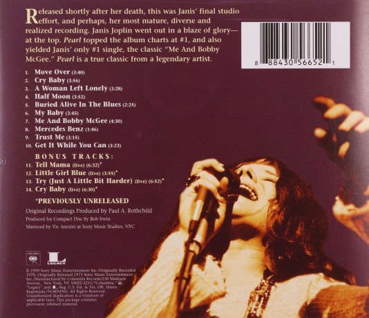 Joplin Janis: Pearl [CD]