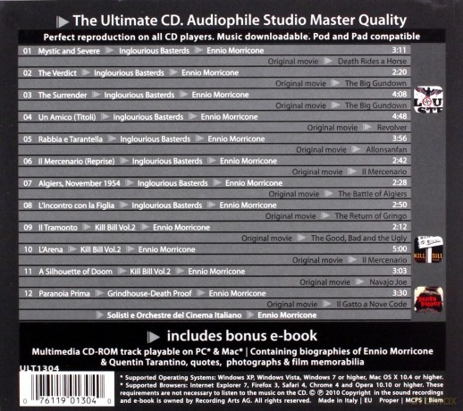 Ennio Morricone: Quentin Tarantino Movies [CD]