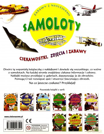 Samoloty Zabawy z Naklejkami [KSIĄŻKA]