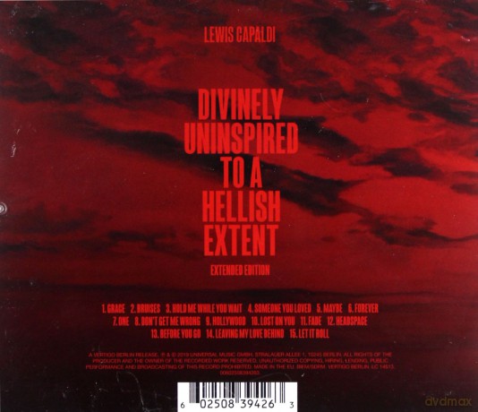 Lewis Capaldi: Divinely Uninspired To A Hellish Extent [CD]
