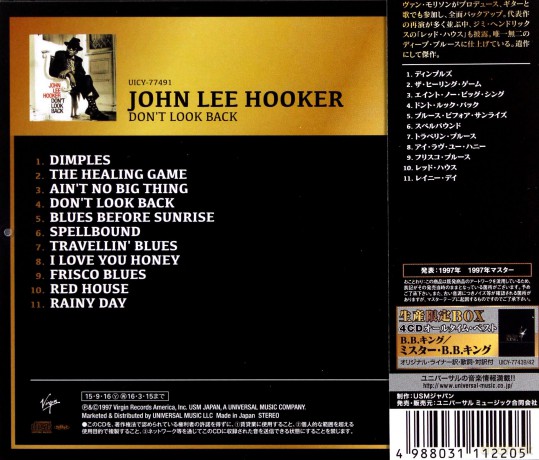 John Lee Hooker: Dont Look Back [CD]
