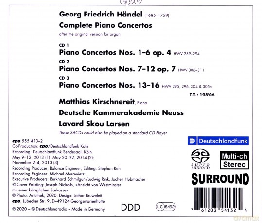 Georg Friedrich Handel: Complete Piano Concertos [3CD]