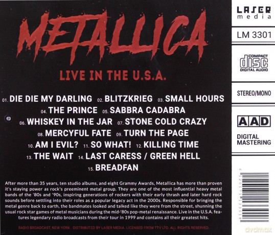 Metallica: Live In The Usa [CD]