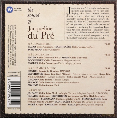 Du Pre: The Sound Of Jacqueline Du Pre (Limited) [4CD]