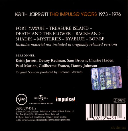 Keith Jarrett: Impulse Years 1973-76 [9CD]