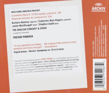 Trevor Pinnock: Mozart:Coronation Mass (First Choice) [CD]