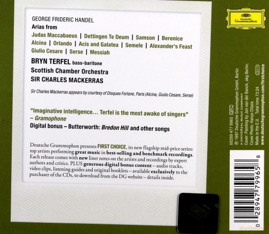 Bryn Terfel: Handel:Arias (First Choice) [CD]