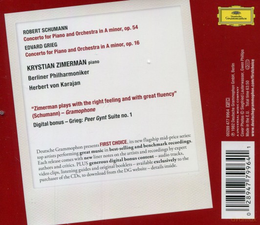Krystian Zimerman: Grieg,Schumanniano Con. (First Choice) [CD]
