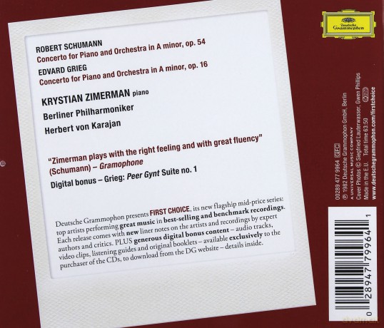 Krystian Zimerman: Grieg,Schumanniano Con. (First Choice) [CD]