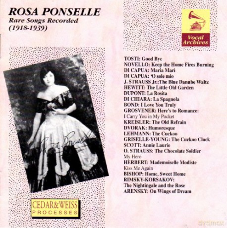 Rosa Ponselle: Rosa Ponselle - Rare Songs Recorded (1918-1939) [CD]