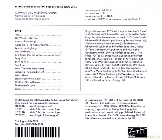 Frankie Goes To Hollywood: Welcome To The Pleasure Dome [CD]