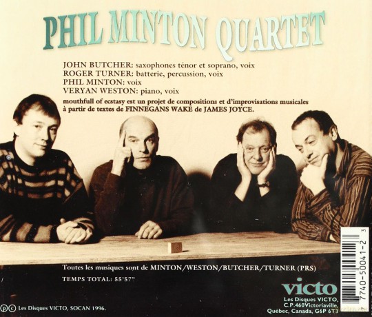 Phil Minton Quartet: Mouthfull of Ecstasy [CD]