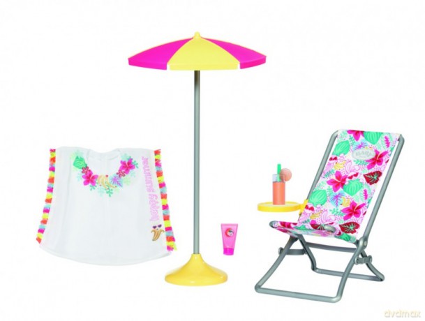 Akcesoria BABY BORN Leżak i parasol plażowy