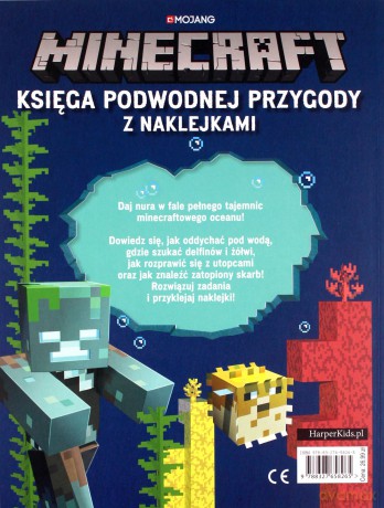 Minecraft Księga podwodnej przygody z naklejkami [KSIĄŻKA]