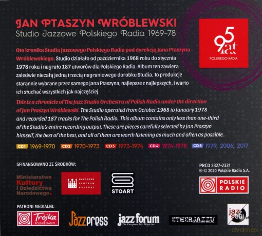 Jan Ptaszyn Wróblewski. Studio Jazzowe Polskiego Radia, Kwartet Jana Ptaszyna Wróblewskiego 1979 i Sekstet Jana Ptaszyna Wróblewskiego 2006, 2017 [5CD]