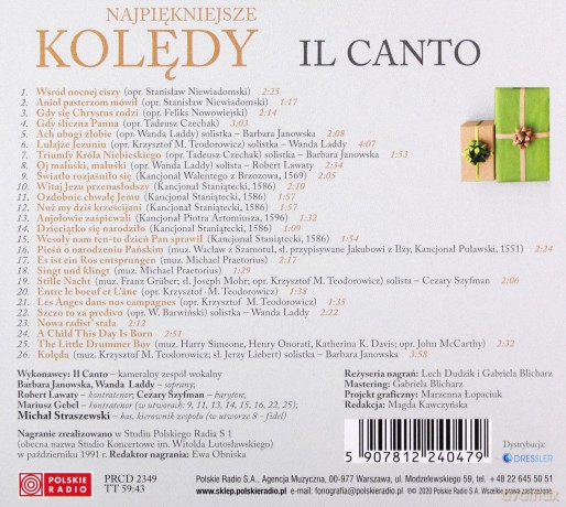 Il Canto: Najpiękniejsze kolędy [CD]