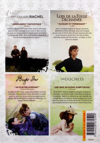 My Cousin Rachel / Far from the Madding Crowd / Bright Star / The Duchess (Moja kuzynka Rachela / Z dala od zgiełku / Jaśniejsza od gwiazd / Księżna) [4DVD]
