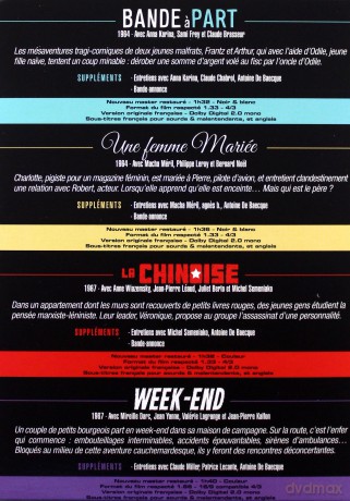 Band of Outsiders / A Married Woman / La Chinoise / Week-end (Amatorski gang / Kobieta zamężna / Chinka / Week-end) [BOX] [4DVD]