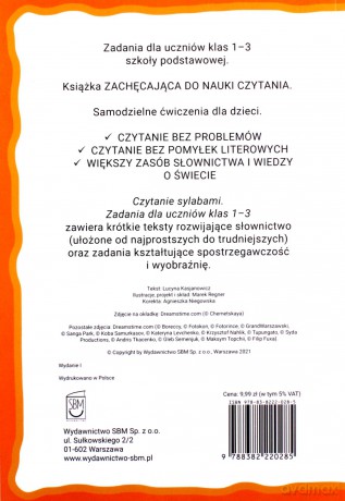 Czytanie sylabami. Zadania dla uczniów klas 1-3 - Lucyna Kasjanowicz [KSIĄŻKA]
