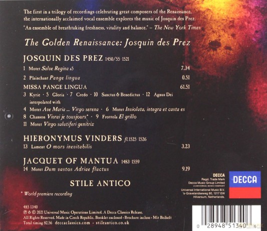 Stile Antico: Josquin Des Prez [CD]