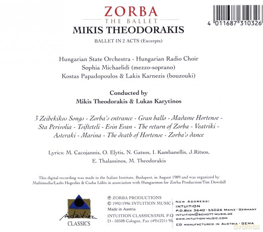 Mikis Theodorakis: Mikis Theodorakis: Zorba - The Ballet [CD]