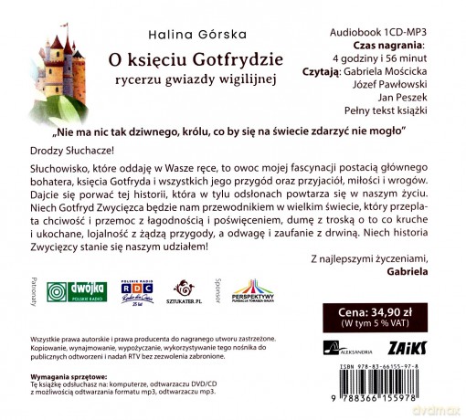 O księciu Gotfrydzie rycerzu Gwiazdy Wigilijnej - Halina Górska [AUDIOBOOK]