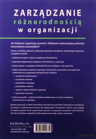 Zarządzanie różnorodnością w organizacji - Wojciech Leoński, Anna Pluta [KSIĄŻKA]
