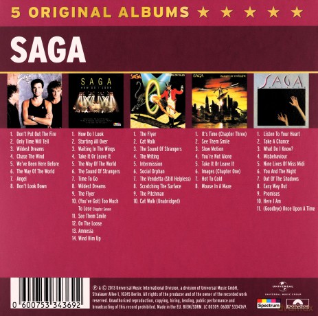 Saga: 5 Original Albums [5CD]