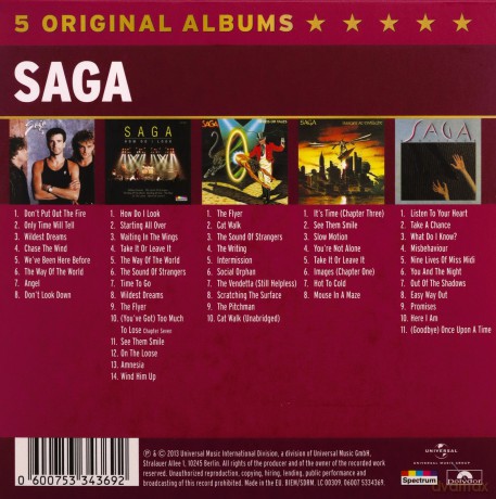 Saga: 5 Original Albums [5CD]