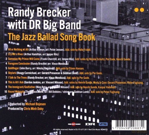 Randy Brecker, DR Big Band, Danish National Chamber Orchestra, Michael Bojesen: The Jazz Ballad Song Book [CD]