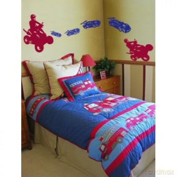 Aufkleber Quad, himmelblau, 57 x 69 [CD]