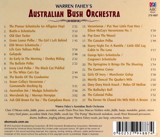 Warren Fahey: Australian Bush Orchestra [CD]