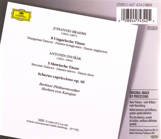 Herbert Von Karajan: Brahms: 8 Ungarische Tänze - Dvorak: 5 Slawische Tänze [CD]